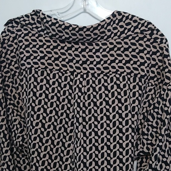 Faithfull the Brand Black and Tan Geometric Dress - Size 2 - Picture 8 of 9